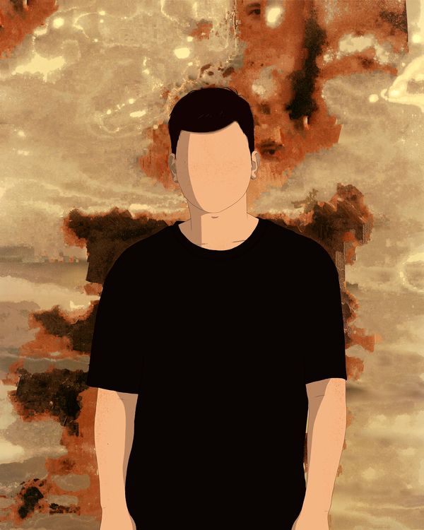 © David Favrod - L’homme vide, 2018, 100x80 cm