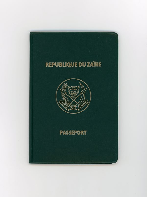 © Chrystel Mukeba - Old father's passport with the former name of Congo Rdc "ZAIRE"