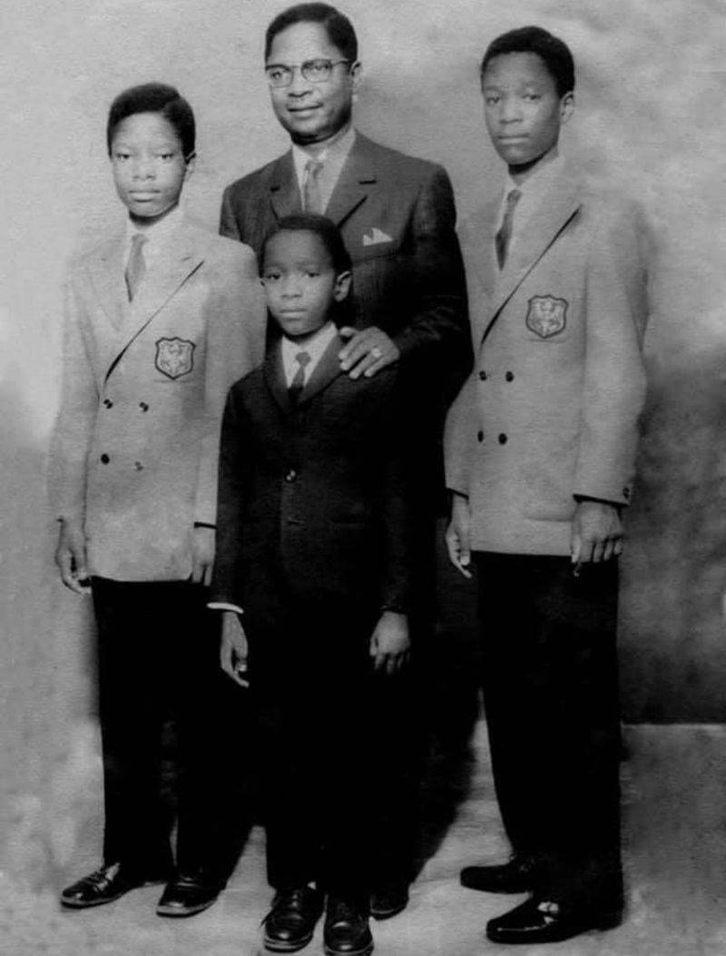 © Chrystel Mukeba - Portrait of my grandfather and my father's brothers shortly before my father left Congo