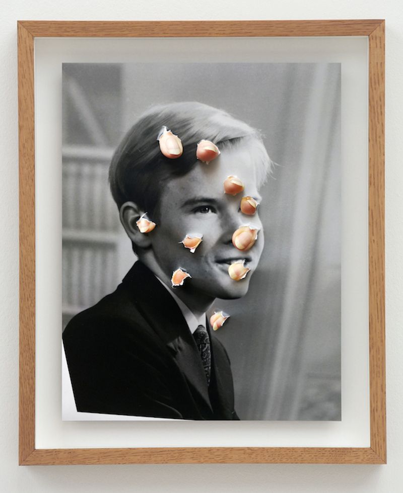 © Jonny Briggs - Consuming a Grief That's Yet To Come (Mother's fingers penetrating photograph of my Father), 2017