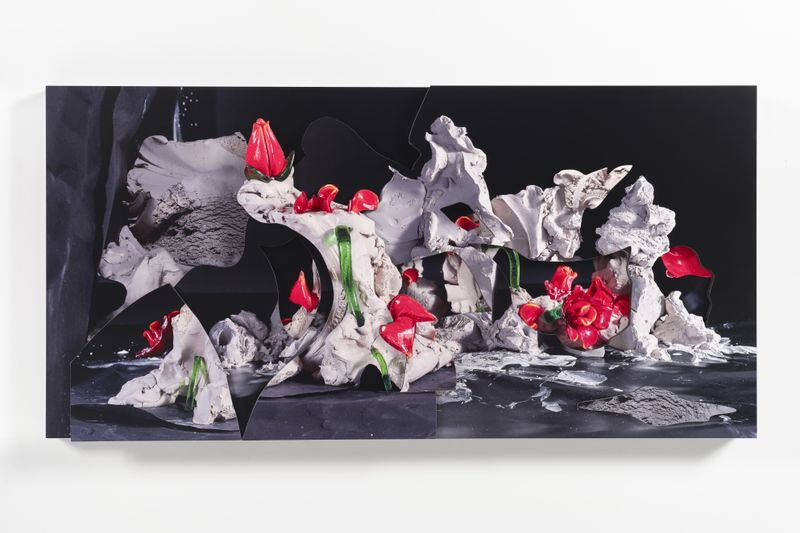 © Yi Hsuan Lai - Forward, Backward, Shattered, Flare, 2025, Dye Sub print on aluminum mounted on Sintra, 33.25 W x 16.5 H x 3 D in