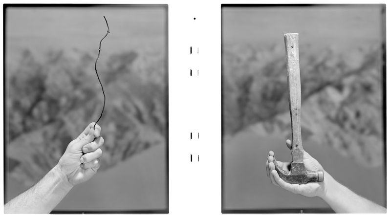© Shawn Bush - Ground Glass (Framing Hammer & Fence), 2020