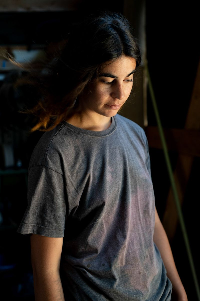 © Julie Bourges - Cecile in her own workshop near Perpignan, South of France