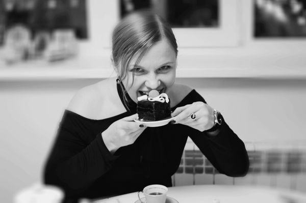 © Elena Bandurka - Image from the Portrait of a girl and a cake. photography project