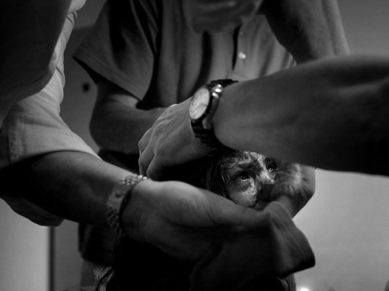 © Toby Binder - Sonita from Afghanistan during an initial check-up in the medical centre of Peace Villlage.
