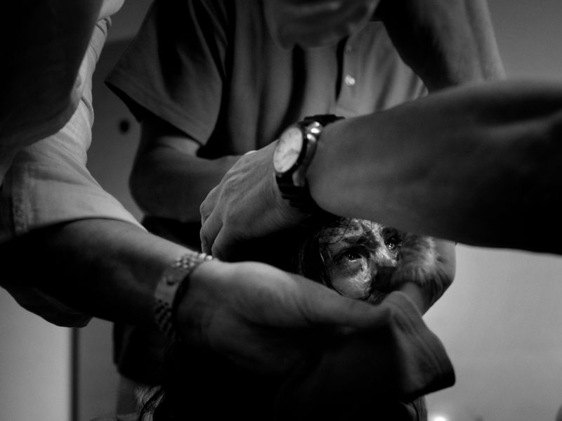 © Toby Binder - Sonita from Afghanistan during an initial check-up in the medical centre of Peace Villlage.