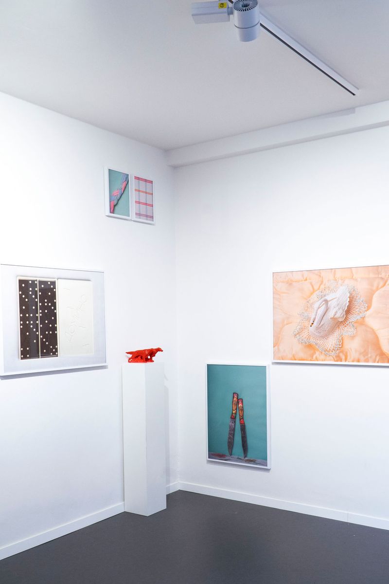 © Ira Thiessen - Exhibition view at Elsa Kunst /& Raum May 2021, photographs, aluminium half frame, porcelain, May 2021