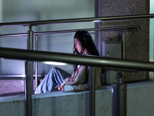 © Linzi Bugeja - your body loses water when you jog so there's none left for tears - no. 22 - rail