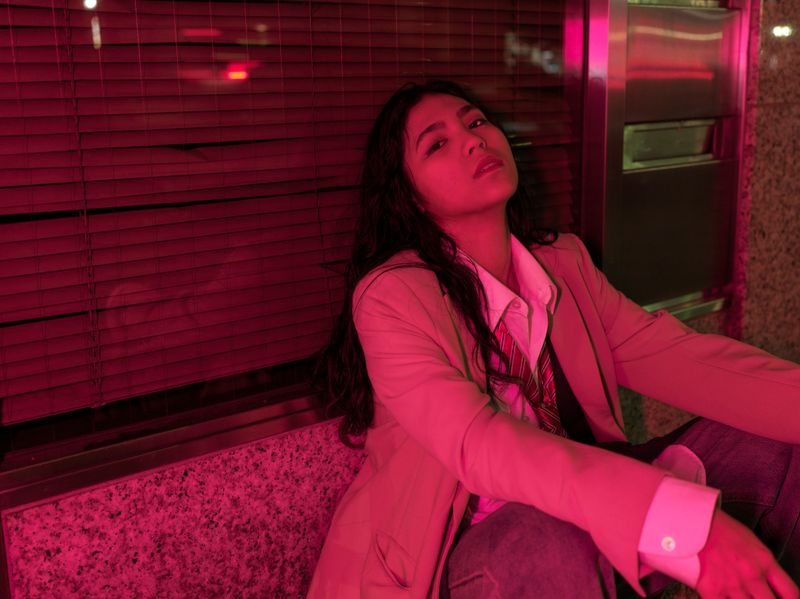 © Linzi Bugeja - your body loses water when you jog so there's none left for tears - no. 4 - pink corner