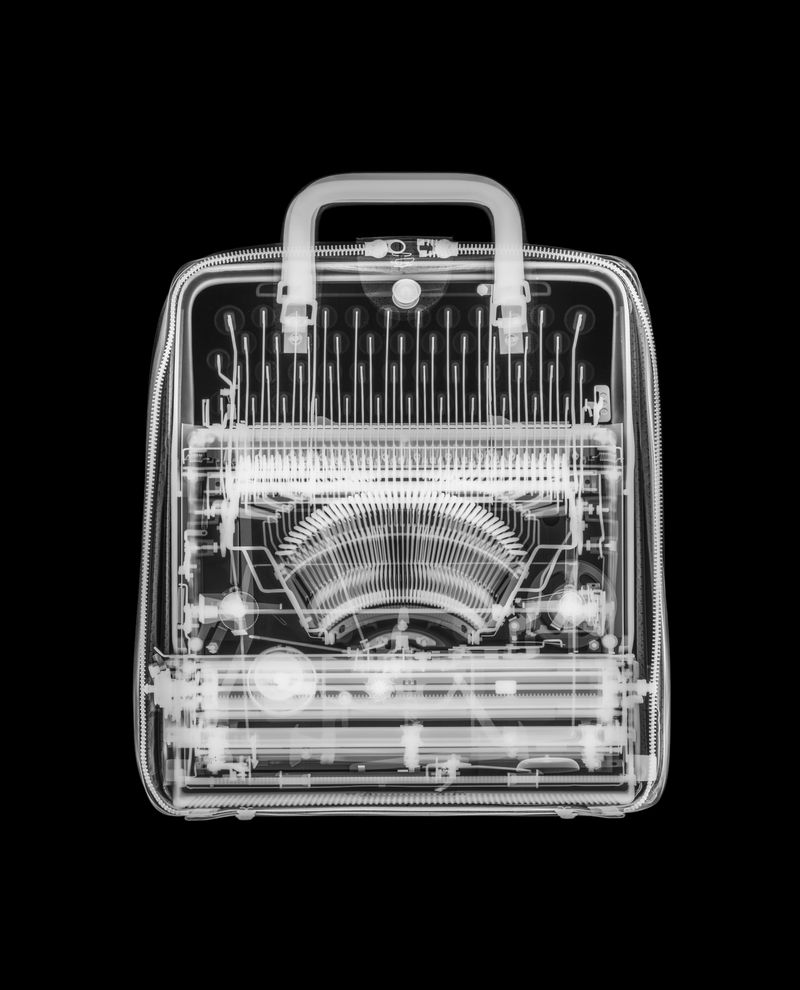© Oliver Woods - X-ray of dad's 1960's typewriter in its case that he was still using up until his death.