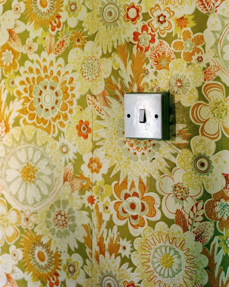© Oliver Woods - Flowery mid-1970's wallpaper on one wall of my parents' bedroom.