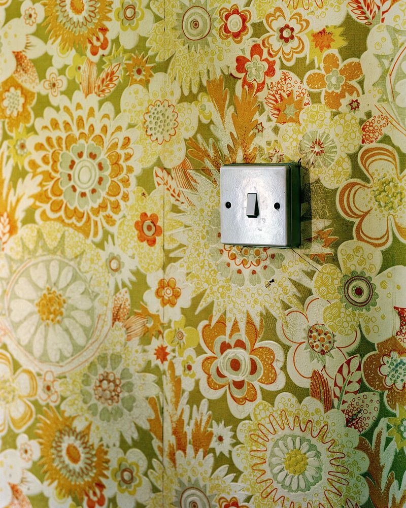 © Oliver Woods - Flowery mid-1970's wallpaper on one wall of my parents' bedroom.