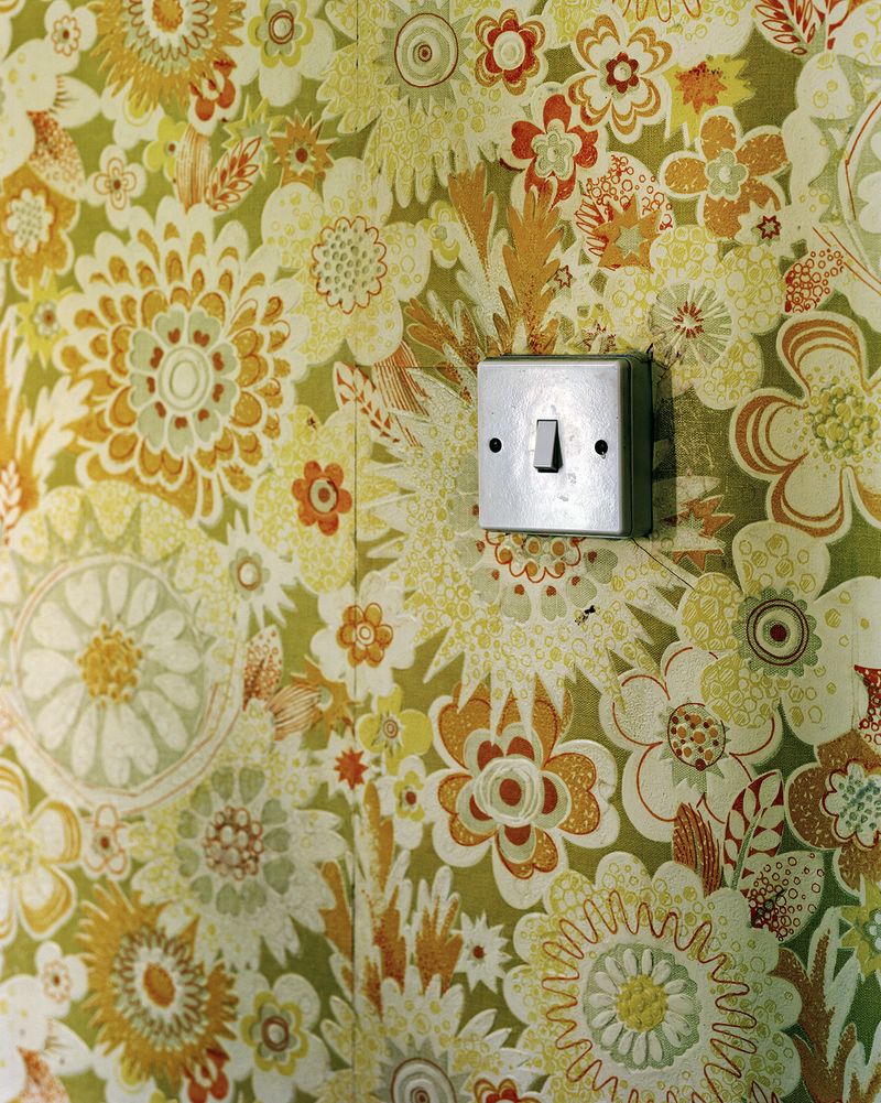© Oliver Woods - Flowery mid-1970's wallpaper on one wall of my parents' bedroom.