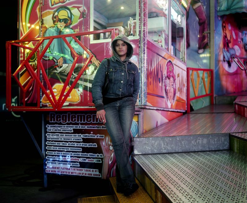 © Nina Schollaardt - Annisa (17) at the Fun Fair in Westerpark, Amsterdam, The Netherlands