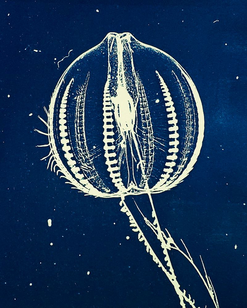 © Sarah Grew - Image from the Portraits of Pacific Plankton: Cyanotype Impressions photography project
