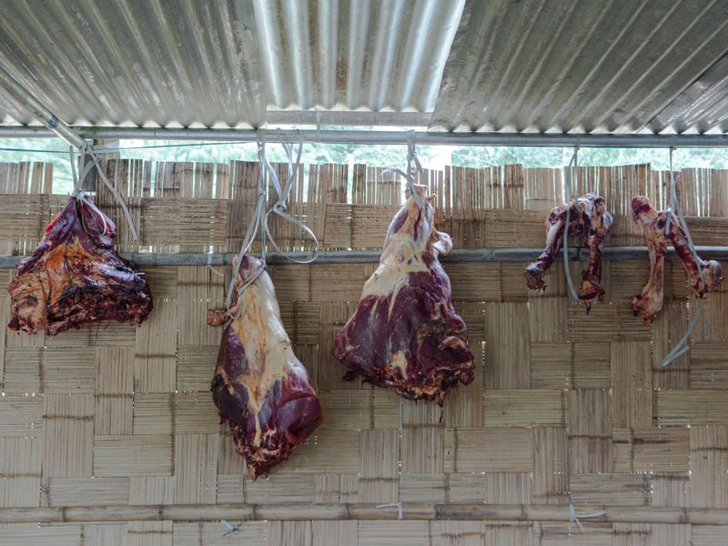 © Sahil Jagasia - A community feast of a Drung Ox (locally called Mithun) is an essential aspect of the festival.