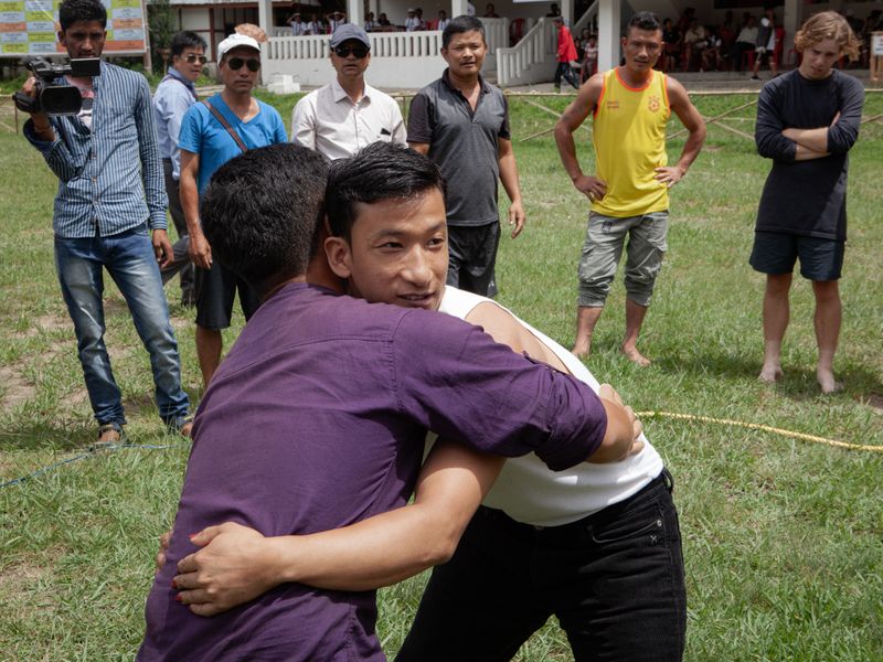 © Sahil Jagasia - A showcase of traditional Apatani wrestling, known as Gibw Gika Swnyan.