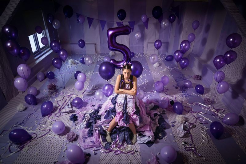 © Elisa Iannacone - THE PRESENT - Purple “I was 5 and he was 16. He said, ‘If you come up to my room, I’ll give you a present’.”