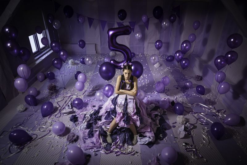 © Elisa Iannacone - THE PRESENT - Purple “I was 5 and he was 16. He said, ‘If you come up to my room, I’ll give you a present’.”
