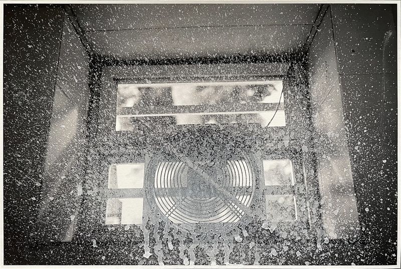 © Ali Tahayori - IMPOSSIBLE DESIRE 2, 2022, body fluid and paint on digitally printed photograph, 310 x 223mm.