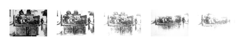 © Elena, Leonidas Kollatou, Toumpanos - Mixed media, photo etching, erasure process of archival image. Carriage of dead people from hunger in Athens, 1941