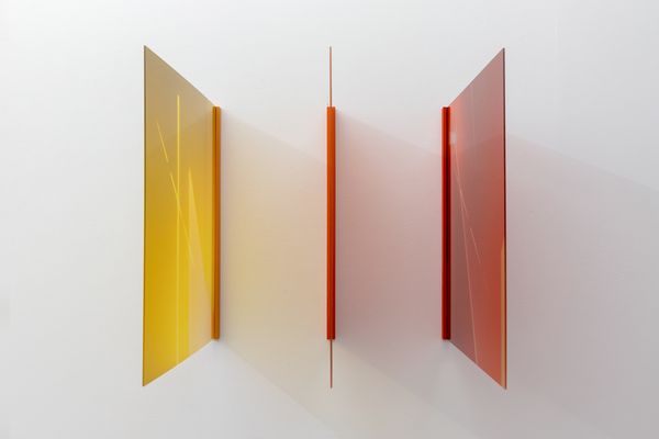 © Lisa Stonham - Pattern Recognition (2024). Transparent prints mounted toacrylic, timber and space. 61 x 61 x 61 cm
