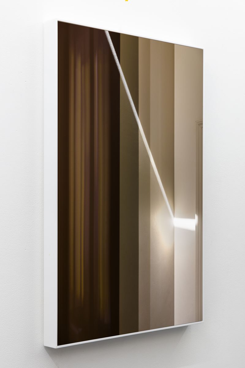 © Lisa Stonham - Light Fold (2024). Gloss print face mounted to acrylic, metal shadow frame. 61 x 91 x 6cm