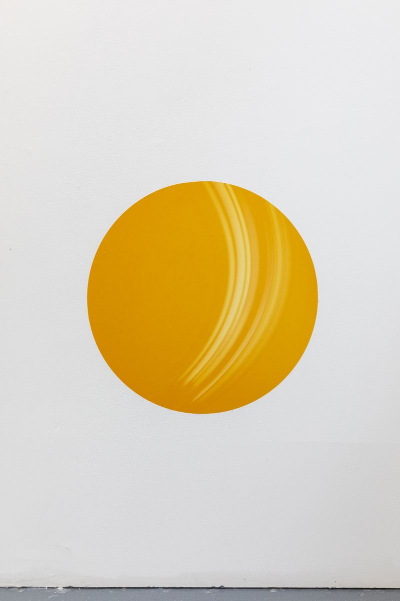 © Lisa Stonham - DETAIL_Yellow Moon, 2023, Recyclable Adhesive Photograph, 56cm diameter
