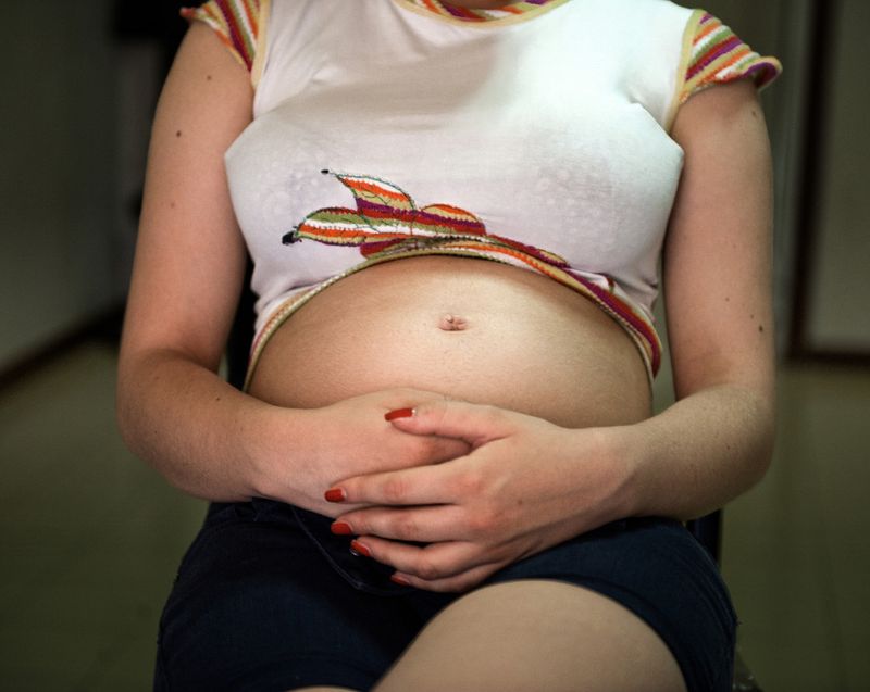 © Stephanie Gengotti - Naples, Italy 2010 / 2011. A pregnant teenage mum. © Stephanie Gengotti/MoST