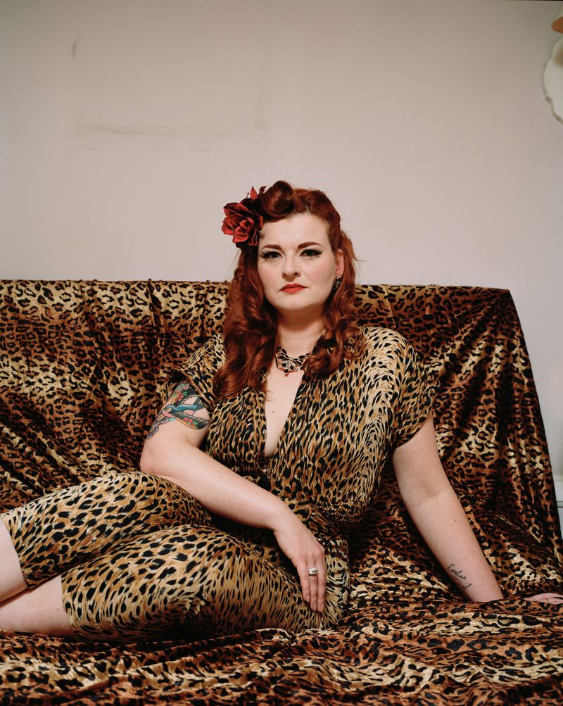 © Giovanni Troilo - Magali likes to be photographed by her husband on improvised sets.