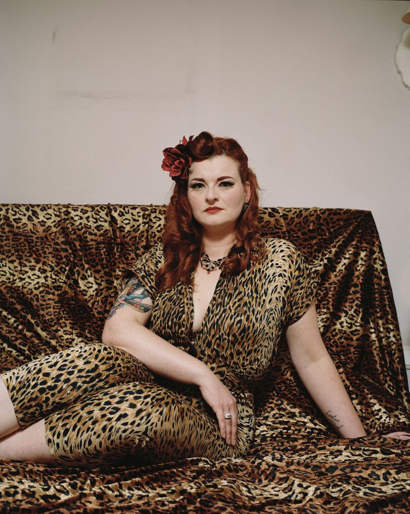 © Giovanni Troilo - Magali likes to be photographed by her husband on improvised sets.