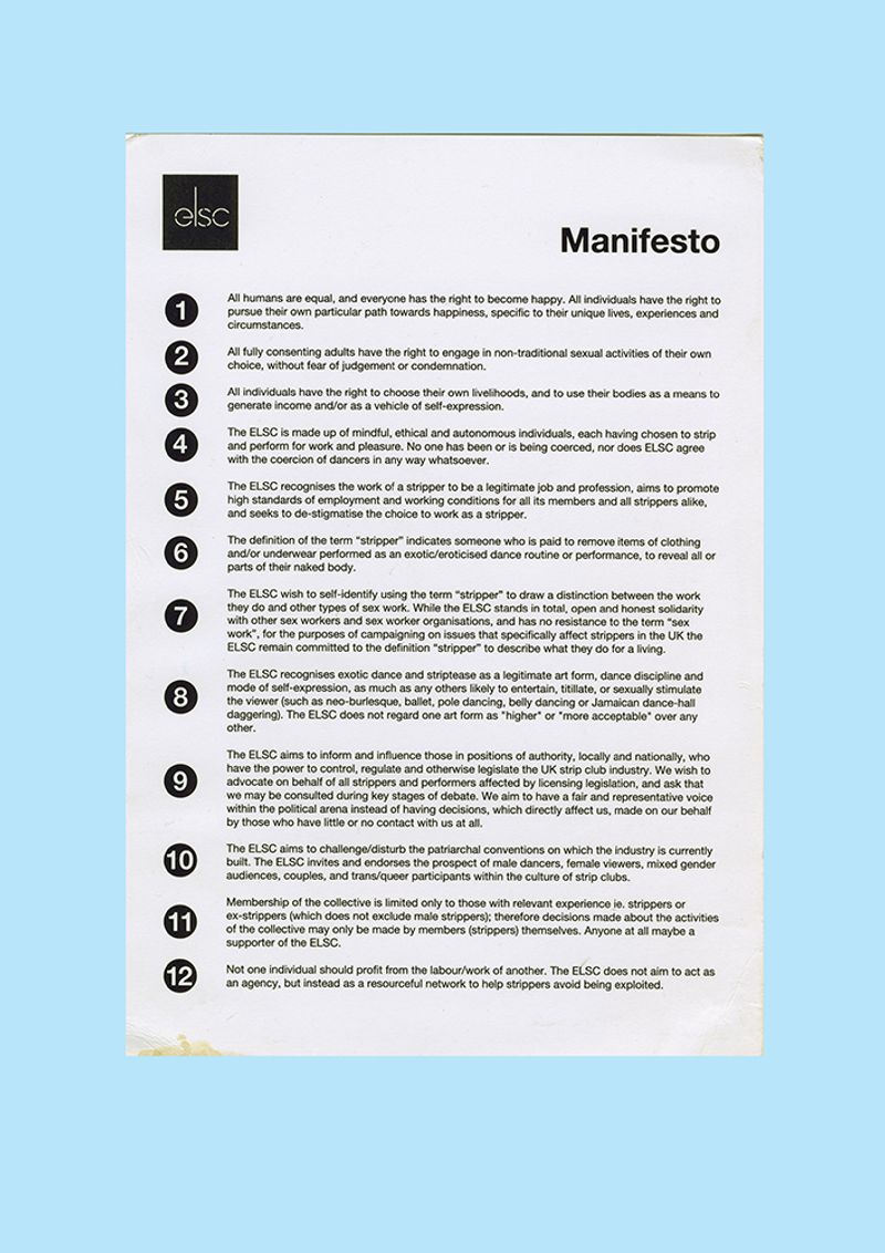 © Julie Cook - E.L.S.C. FILES, 'ELSC Manifesto', 2015