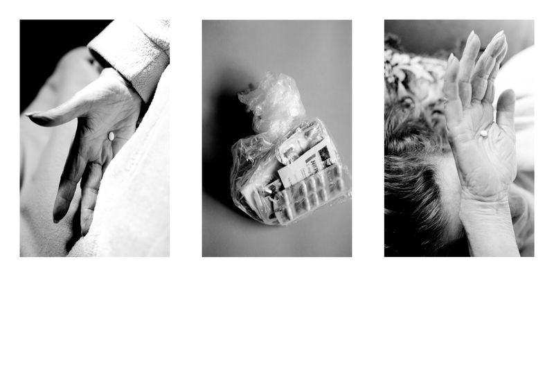 © paula roush - nini with Zolpidem pill, Lisbon apartment April 1 2018