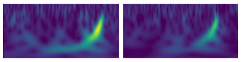 © Eric Zeigler - The first confirmed detection of gravitational waves, with all didactics removed to reveal a purely generated image.