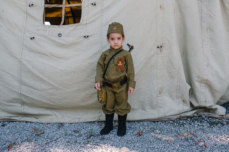 © Ksenia Kuleshova - Abkhazia, Sukhum, 09/05/2016. Young patriot during a parade on May 9 in Sukhum.