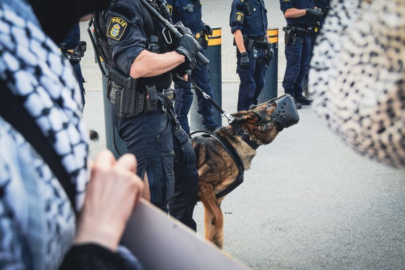 How to Greet Peaceful Protestors 101. October 2025. Stockholm, SE.