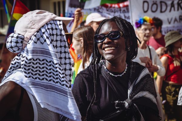 No Pride in Genocide. August 2025. Stockholm, SE.