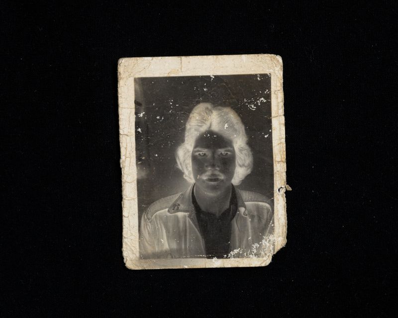 © Andrea Sarcos - A negative image printed on silver gelatin photo paper of my dad's first stepfather in the 70s. Venezuela, 2023.