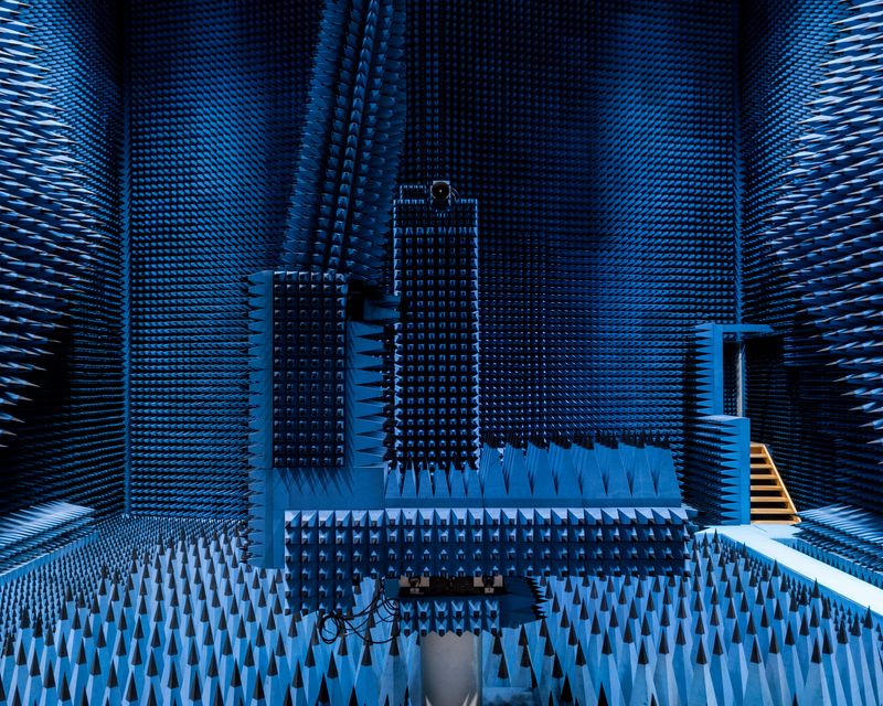 © Alastair Philip Wiper - Radio Anechoic Chamber, Denmark. Used for the testing of microwave antennas for use in satellites and mobile networks.
