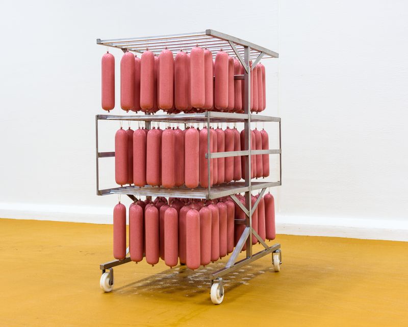 © Alastair Philip Wiper - Freshly Stuffed Salami at the Gøl Sausage Factory, Denmark