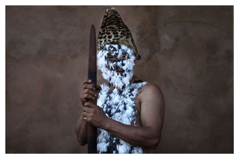 © Jorge Saenz - An Ache indigenous man participates of a burial ceremony at Ypetimi, Paraguay, June 1, 2010.