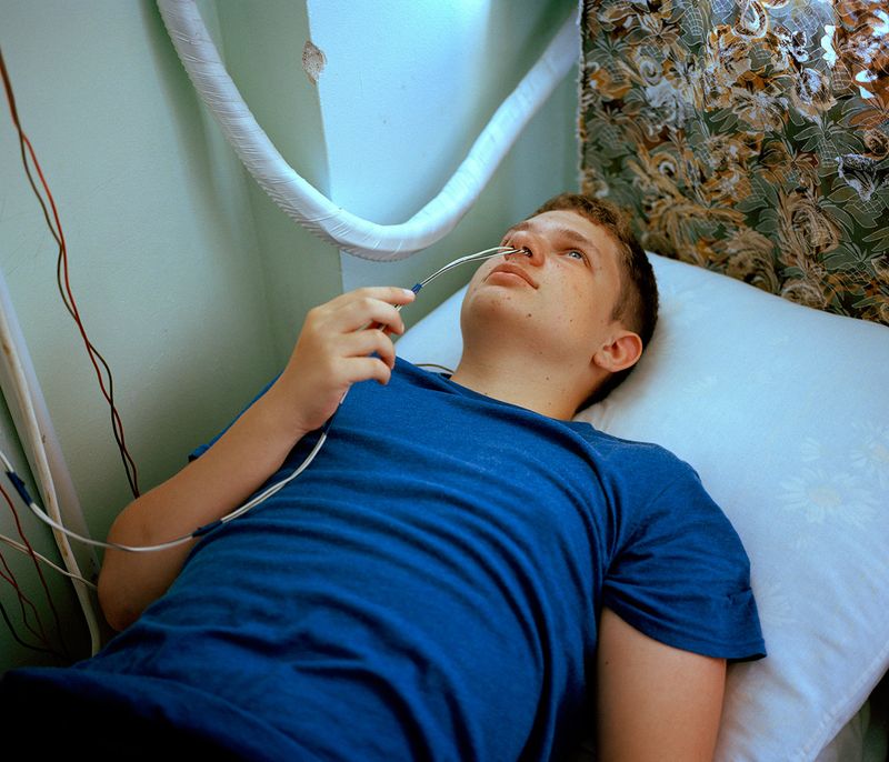 © Michal Solarski - Electrotherapy is used to treat sinusitis and other nasal inflammations. Mishor Sanatorium in Crimea, Ukraine.