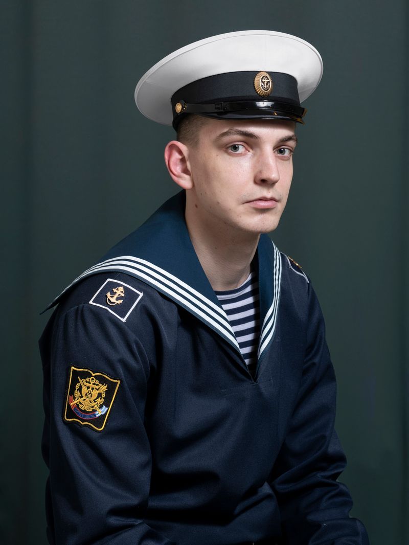 © Lorenzo Maccotta - Russian Federation, Sant Petersburg, December 2021: portrait of a 21 years old naval cadet.