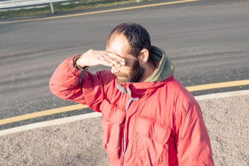 © giulio longo - Activist looks at the heavily fortified TAV construction site.