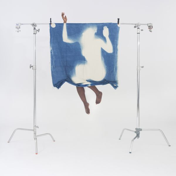 © Melanie Issaka - Blueprint 2: Black Skin, White mask In-camera Cyanotype collage, Giclée print, 50x50cm, 2020