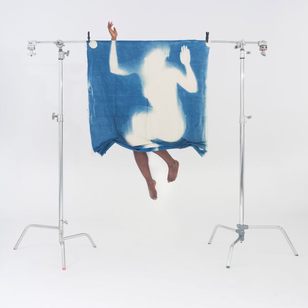 © Melanie Issaka - Blueprint 2: Black Skin, White mask In-camera Cyanotype collage, Giclée print, 50x50cm, 2020