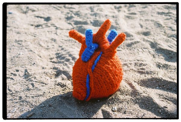 © Natalia - Knitted heart made by me with the wool my grandmother gave my mum 15 years ago.
