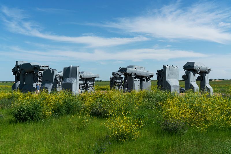 © Epiphany Knedler - Carhenge with Goldenrod