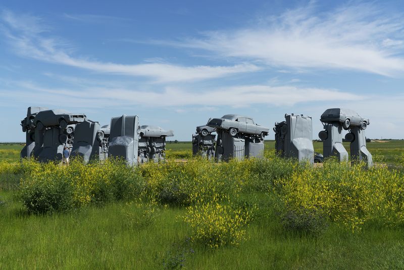 © Epiphany Knedler - Carhenge with Goldenrod