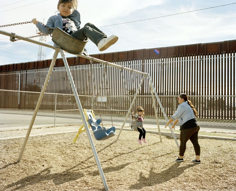© Scott Rossi - Lisa Marie Garcia with her two daughters, Ellie and Aria, at Cortz Park in Calexico, CA. 2026.